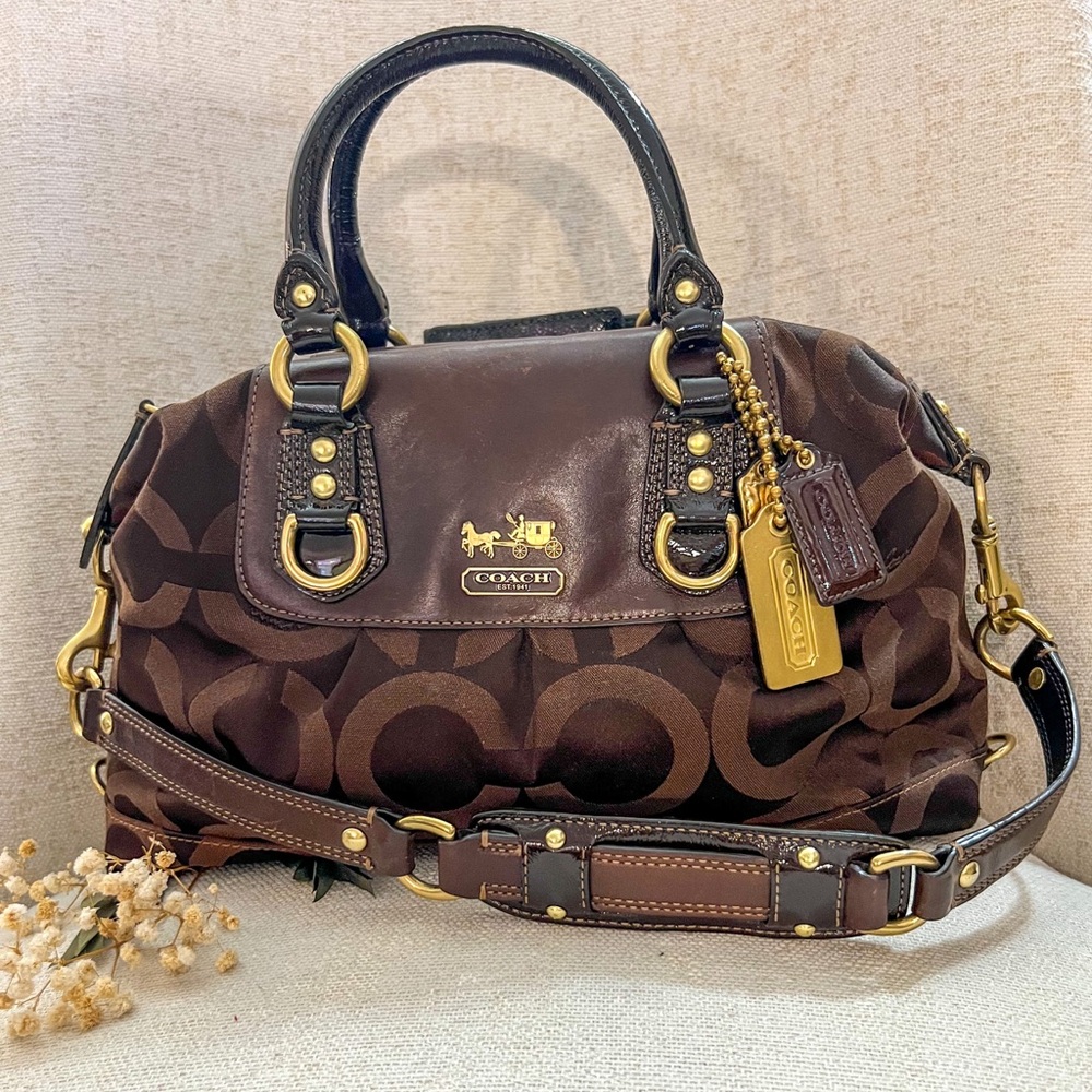 Coach Brown Madison Sabrina Signature Satchel 65th Anniversary Edition!